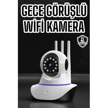 VipMarketim Ev Kamerası Wifi Kamerası Video Kayıt Çift Yönlü Hareket Sensörü Bebek