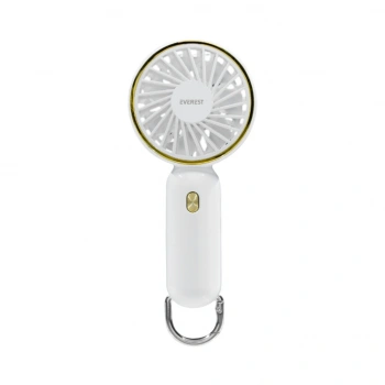 VipMarketim EVEREST EFN11 BEYAZ 3 Kademeli Hız Elde Kullanım Dahili 900mAh Bataryalı Type-C Şarj Girişli Vantilatör(1923)