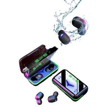 VipMarketim Extra Bass Kablosuz Kulaklık Işıklı Bluetooth Kulaklık Powerbank Özellikli