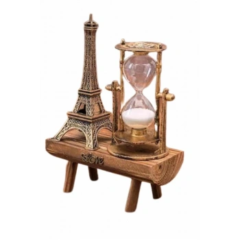 VipMarketim Eyfel Kuleli Kum Saati Dekoratif Hediyelik Eşya Retro Eyfel Kulesi