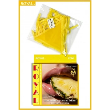 VipMarketim Fantezi Tüketilebilen Yenilebilir Ananas Aromalı İç Çamaşırı Takımı