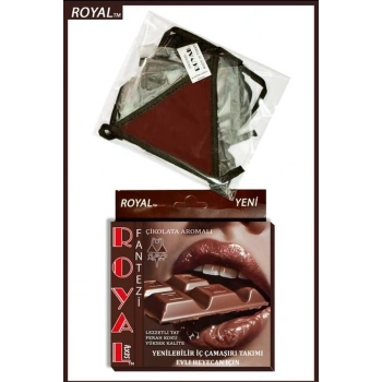 VipMarketim Fantezi Tüketilebilen Yenilebilir Çikolatalı Aromalı İç Çamaşırı Takımı