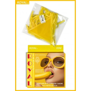 VipMarketim  Fantezi Tüketilebilen Yenilebilir Muz Aromalı İç Çamaşırı Takımı