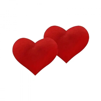 VipMarketim Fetilux Kalp Şeklinde Göğüs Ucu Kapama Çıkartması - Kırmızı