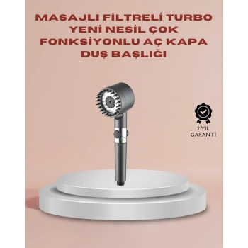 VipMarketim Filtreli Masaj Özellikli Duş Başlığı Aç Kapa Tuşlu