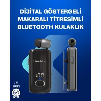 VipMarketim Fineblue F580 – Klipsli Bluetooth Kulaklık Gürültü Engelleyici Uzun Pil Ömürlü