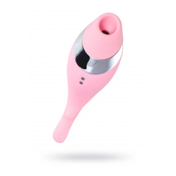 VipMarketim Flovetta Dahli̇a Çok Fonksiyonlu Vakum Vibratör, Silikon, Pembe, 14 Cm