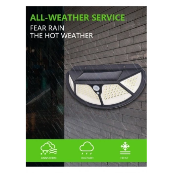 VipMarketim Fonksiyonel Sensörlü 102 Ledli Solar Bahçe Lambası