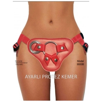 VipMarketim Forjin Ayarlanabilir 3 Halkalı Belden Bağlama Kemeri Kırmızı