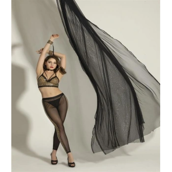 VipMarketim Gallipoli Bayan Büstiyer, Boyunluk, Kelepçe Ve Pantolon Takım (Kod:6204)