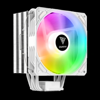 VipMarketim GAMDIAS BOREAS E1-410 WH White Edition 120mm CPU Kule Tipi Hava Soğutma Doğrudan Temas Teknolojisine Sahip 4 adet Gelişmiş Bakır Isı Borusu (AMD AM4-AM5 ve INTEL Tüm işlemciler ile uyumlu)(1923)