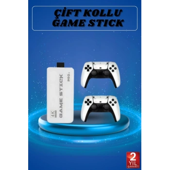 VipMarketim Game Stick 4K Retro Çift Kollu Atari Oyunlari +20000 Oyunlu Konsol Nostalji