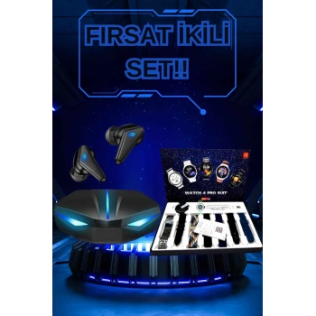 VipMarketim Gamer Kulaklık ve Çok Kordonlu Akıllı Saat Gürültü Önleyici GPS Desteği