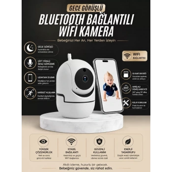 VipMarketim Gece Görüşlü Bebek Kamerası Telefondan Canlı Takip Özellikli