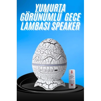 VipMarketim Gece Lambası Yumurta Işık Speaker Yeni Nesil Dinozor Yumurtası Görünümlü