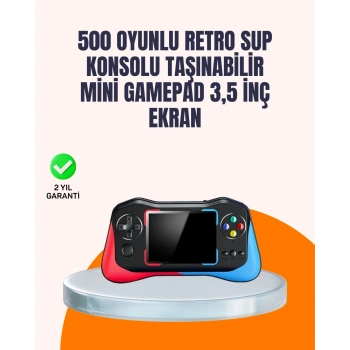 VipMarketim Geniş Ekranlı 500 Oyunlu Taşınabilir El Konsolu – Her Yerde Kesintisiz Oyun Keyfi