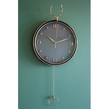 VipMarketim Geyikli Sarkaçlı Duvar Saati