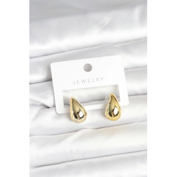 VipMarketim Gold Renk Damla Küpe 17 mm 5886
