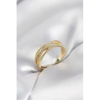 VipMarketim Gold Renk Sarmal Model Kadın Yüzük 5886