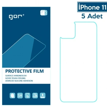 VipMarketim GOR İPhone 11 6.1 Çizilmez Arka Koruyucu Jelatin 5 Adet Set-(5775)