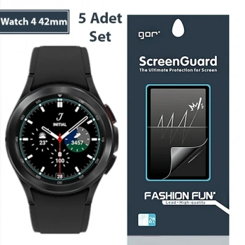 VipMarketim Gor Sm Galaxy Watch 4 42mm Darbe Emici Ekran Koruyucu 5 Adet Set-(5775)