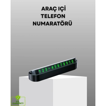 VipMarketim Gri Alüminyum Araç İçi Telefon Numaratörü – Dayanıklı Modern ve Net Görünürlük Sağlayan Tasarım