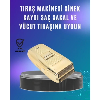 VipMarketim Güçlü Motorlu Kablolu Sakal ve Bıyık Tıraş Makinesi Çelik Bıçaklı