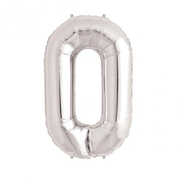 VipMarketim Gümüş Rengi Folyo Rakam Balon 1 Metre
