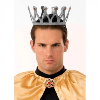 VipMarketim Gümüş Renk Çocuk ve Yetişkin Uyumlu Kral Tacı