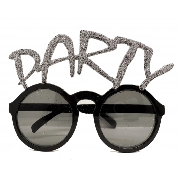 VipMarketim Gümüş Simli Party Yazılı Parti Gözlüğü Show