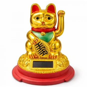 VipMarketim Güneş Enerjili Pati Salayan Şans Kedisi ( Maneki Neko )