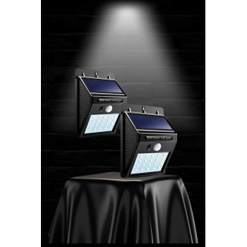 VipMarketim Güneş Enerjili Sensörlü Duvar Lambası Bahçe Lamba Suya Dayanıklı Bahçe Aydınlatma