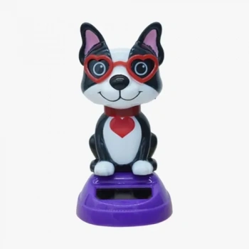 VipMarketim Güneş Enerjili Solar Sallanan Gözlüklü Köpek Figürü