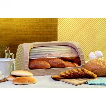 VipMarketim Hasır Desenli Ekmek Saklama Kutusu