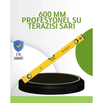 VipMarketim Hassas Ölçüm Sağlayan 600 mm Sarı Su Terazisi