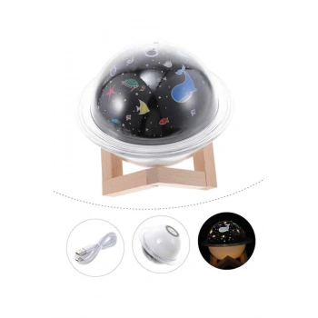 VipMarketim Hava Nemlendirici Led Işıklı Gece Lambası Yıldız Görünümlü Renk Değiştiren