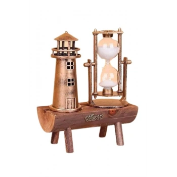 VipMarketim Hediyelik Kum Saati Retro Dekoratif Deniz Feneri Kum Saati