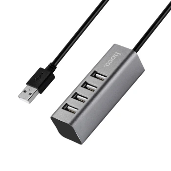 VipMarketim HOCO HB1 80cm Kablolu 4 Portlu USB Çoğaltıcı HUB Adaptör-(5775)