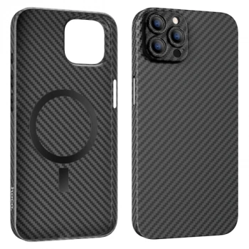 VipMarketim Hoco iPhone 14 Plus 6.7 Kılıf Manyetik Magsafeli Kamera Korumalı Telefon Kılıfı-(5775)