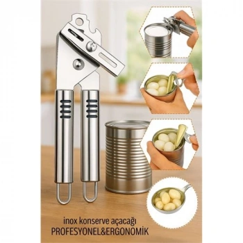VipMarketim  Inox Çelik Konserve Açacağı - Ergonomik ve Profesyonel Kolay Konserve Açıcı