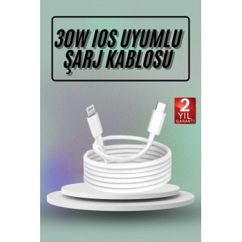VipMarketim İOS Uyumlu 8 X Xs Xr 11 12 13 14/Pro Max Mini Plus Şarj Kablosu