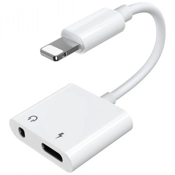 VipMarketim İPhone-3.5mm Kulaklık Ve Şarj Dönüştürücü Başlık Adaptör Kablo-(5775)