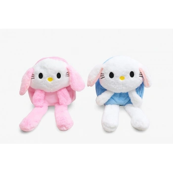 VipMarketim Işıklı Peluş Oynar Kulaklı My Melody ve Cinnamoroll Sırt Çantası