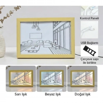 VipMarketim Işıklı Retro Tablo