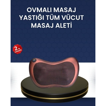 VipMarketim Isıtma Özellikli Derin Yoğurma Masaj Yastığı Priz & Çakmak Girişli