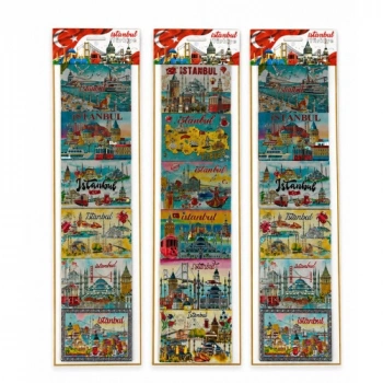 VipMarketim İstanbul Temalı Silikon Buzdolapı Süsü Magnet 6Lı Set