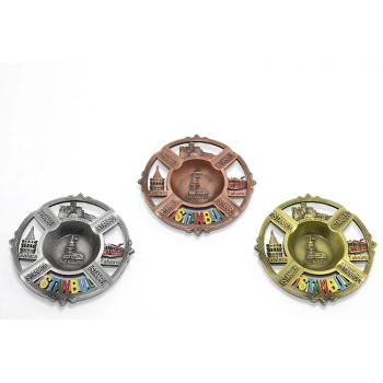 VipMarketim İstanbul Temalı Yöresel Metal Küllük Yuvarlak