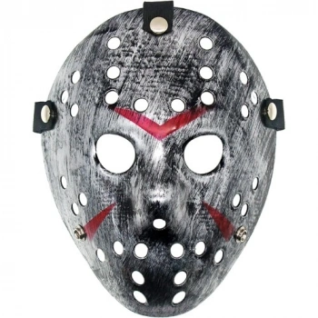 VipMarketim Jason Maskesi Hannibal Maskesi Metal Gümüş Renk 20x25 cm