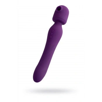 VipMarketim JOS Kisom 2si 1 arada Vibratör, Silikon, Mor, 24 cm