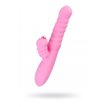 VipMarketim JOS Lixy Vibratör, Yukarı ve Aşağı Fonksiyonlu, Silikon, Pembe, 23 cm